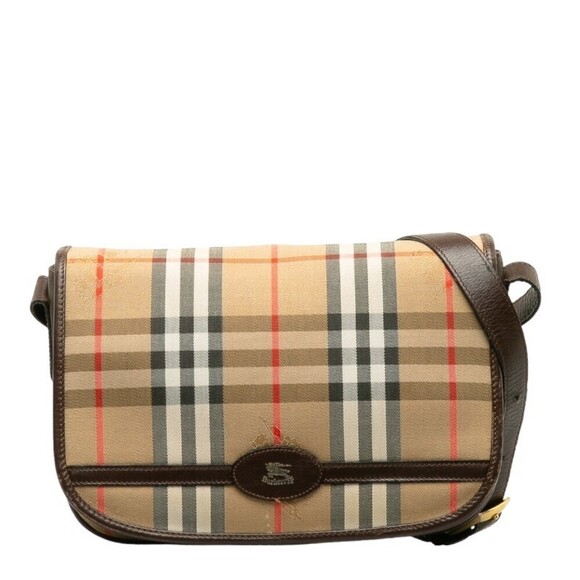 Authentic Burberry Haymarket Check Canvas Shoulder Bag - Picture 1 of 8
